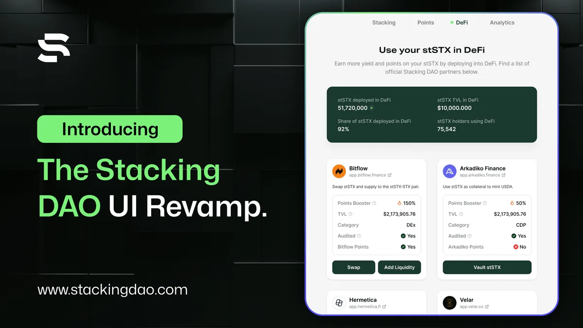 A Fresh Look for Stacking DAO: Explore the Updated UI