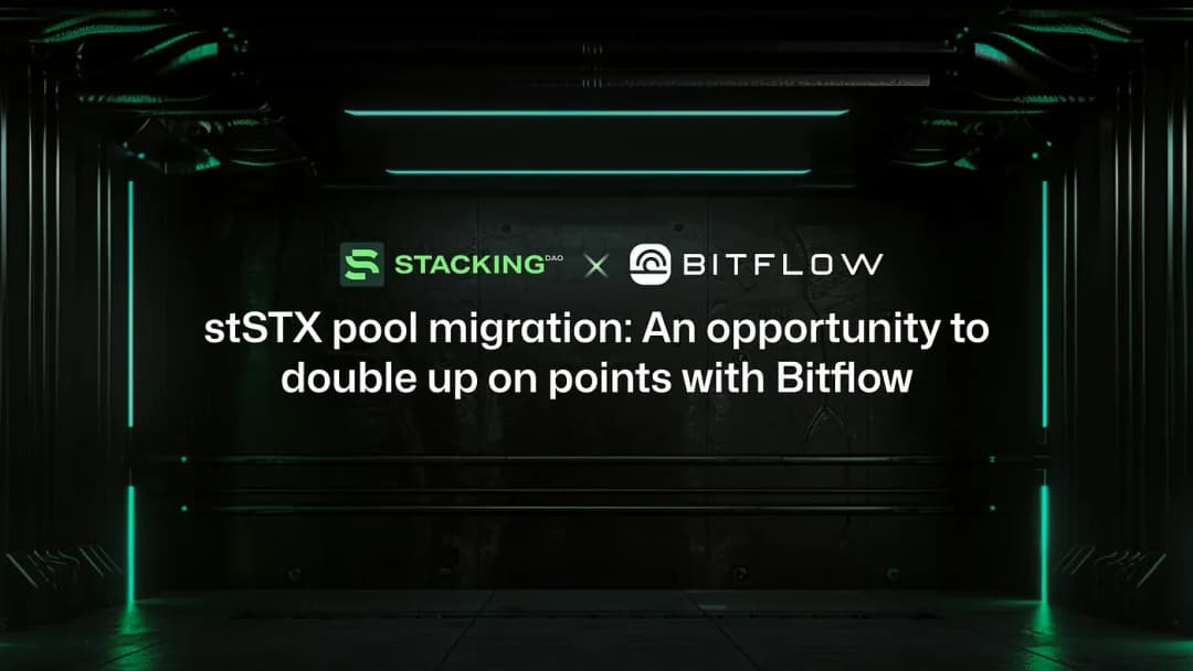 stSTX pool migration: An opportunity to double up on points with Bitflow