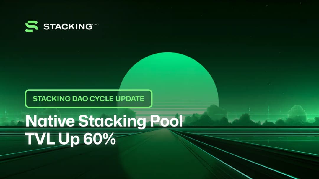 Stacking DAO Cycle Update: Native Stacking Pool TVL Up 60%